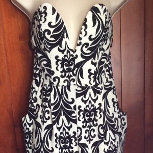 Black and white print jumpsuit